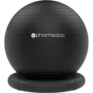 Pharmedoc Yoga Ball Chair with Base Bands Home Gym Pregnancy Birthing Ball 20in